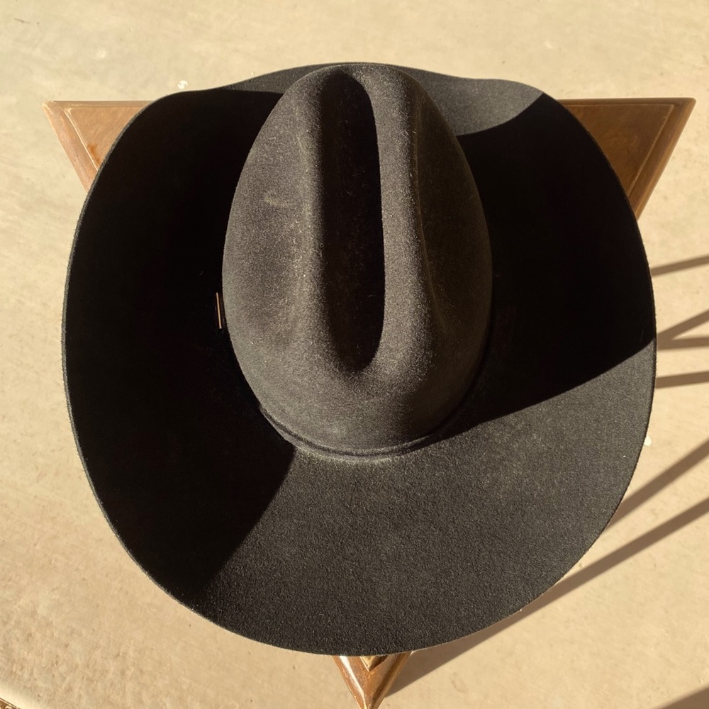 Resistol Black Beaver Felt 4X Rodeo Houston Cowboy Hat Size 7 1/4 Made in USA
